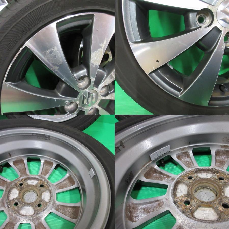 ワゴンRスティングレー純正 165/55R15 2023年夏タイヤ 60%山 YOKOHAMA BluEarth AE-01 4本 4穴PCD100 4.5J +45 スペーシア スズキ 中古新潟の画像