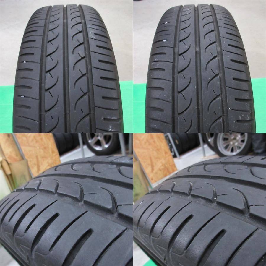 ワゴンRスティングレー純正 165/55R15 2023年夏タイヤ 60%山 YOKOHAMA BluEarth AE-01 4本 4穴PCD100 4.5J +45 スペーシア スズキ 中古新潟の画像