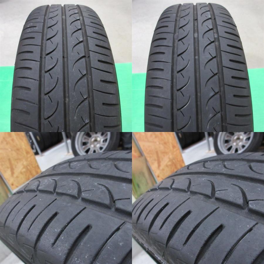 ワゴンRスティングレー純正 165/55R15 2023年夏タイヤ 60%山 YOKOHAMA BluEarth AE-01 4本 4穴PCD100 4.5J +45 スペーシア スズキ 中古新潟の画像