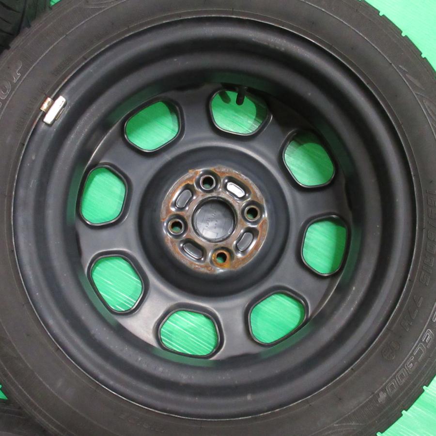 【苫小牧バナナ】SUZUKI/スズキ ハスラー 純正 15インチアルミ EC300+ 165/60R15 未使用タイヤ付き 4本セット♪ ハスラー スズキ ハスラー純正 165/60R15 夏タイヤ 50%-60%山 DUNLOP