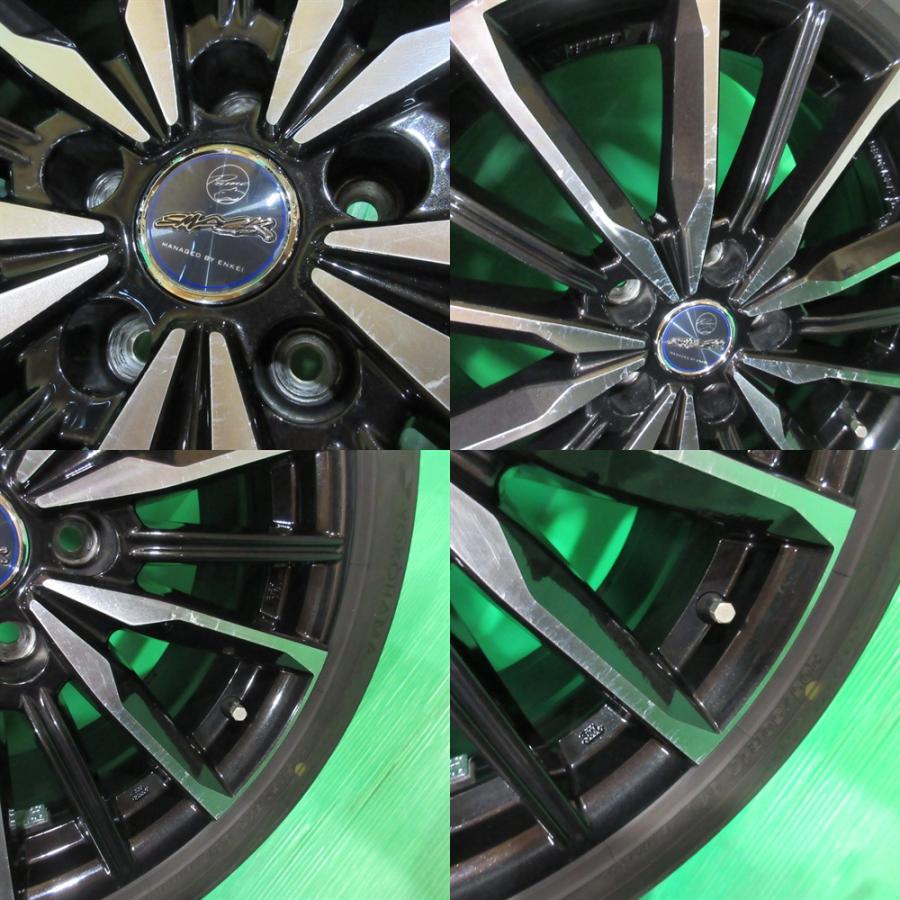 ヴォクシー 205/50R17 2025年バリ山夏タイヤ 90%山 YOKOHAMA BluEarth-RV RV03 4本 5穴PCD114.3 7J +48 ノア エスクァイア セレナ 中古新潟の画像