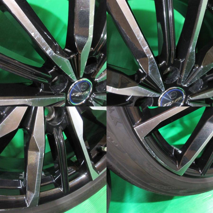 ヴォクシー 205/50R17 2025年バリ山夏タイヤ 90%山 YOKOHAMA BluEarth-RV RV03 4本 5穴PCD114.3 7J +48 ノア エスクァイア セレナ 中古新潟の画像