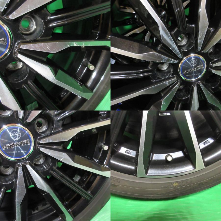 ヴォクシー 205/50R17 2025年バリ山夏タイヤ 90%山 YOKOHAMA BluEarth-RV RV03 4本 5穴PCD114.3 7J +48 ノア エスクァイア セレナ 中古新潟の画像