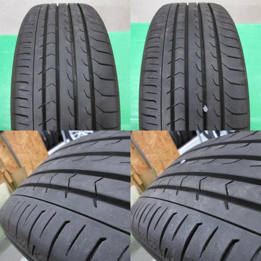 ヴォクシー 205/50R17 2025年バリ山夏タイヤ 90%山 YOKOHAMA BluEarth-RV RV03 4本 5穴PCD114.3 7J +48 ノア エスクァイア セレナ 中古新潟の画像
