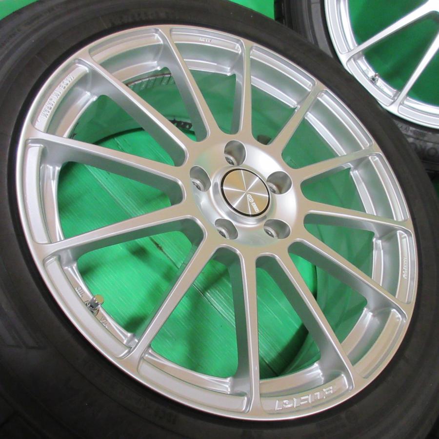 美品 MPV 215/55R18 2023年夏タイヤ 60-80%山 YOKOHAMA BluEarth-XT AE61 4本 ENKEI PF03 5穴PCD114.3 7J +45 リーフ CX-30 MX-30 中古新潟の画像