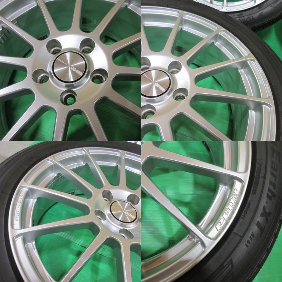 美品 MPV 215/55R18 2023年夏タイヤ 60-80%山 YOKOHAMA BluEarth-XT AE61 4本 ENKEI PF03 5穴PCD114.3 7J +45 リーフ CX-30 MX-30 中古新潟の画像