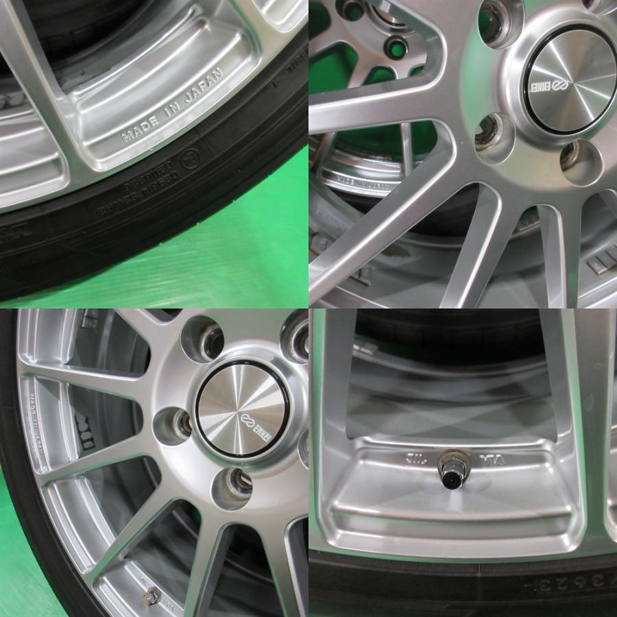 美品 MPV 215/55R18 2023年夏タイヤ 60-80%山 YOKOHAMA BluEarth-XT AE61 4本 ENKEI PF03 5穴PCD114.3 7J +45 リーフ CX-30 MX-30 中古新潟の画像