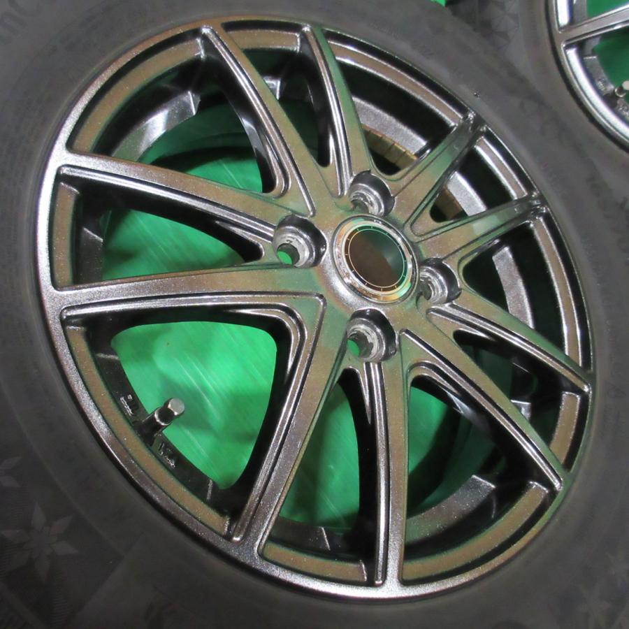 美品 ハスラー 165/70R14 バリ山スタッドレス 80%-90%山 Continental NorthContactNC6 4本 4穴PCD100 4.5J +45 ソリオ デリカD2 中古新潟の画像