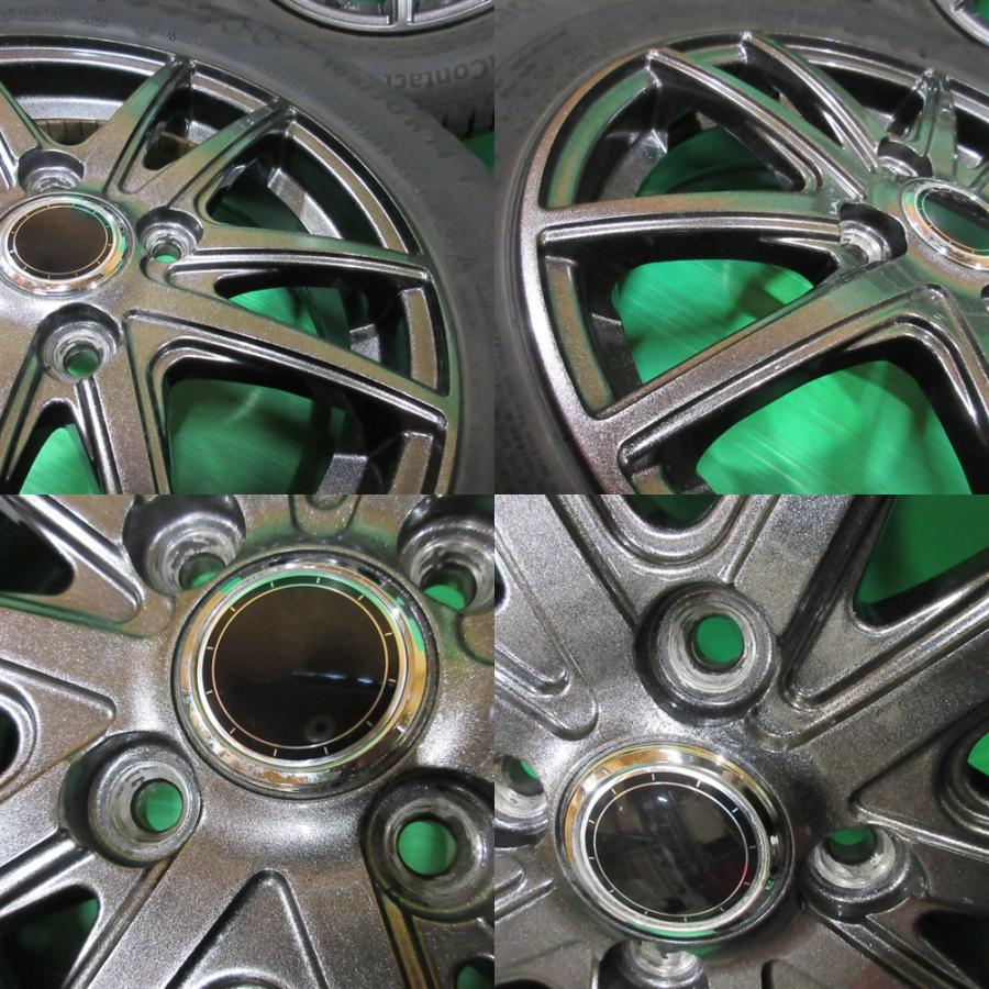 美品 ハスラー 165/70R14 バリ山スタッドレス 80%-90%山 Continental NorthContactNC6 4本 4穴PCD100 4.5J +45 ソリオ デリカD2 中古新潟の画像