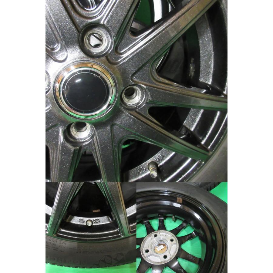 美品 ハスラー 165/70R14 バリ山スタッドレス 80%-90%山 Continental NorthContactNC6 4本 4穴PCD100 4.5J +45 ソリオ デリカD2 中古新潟の画像