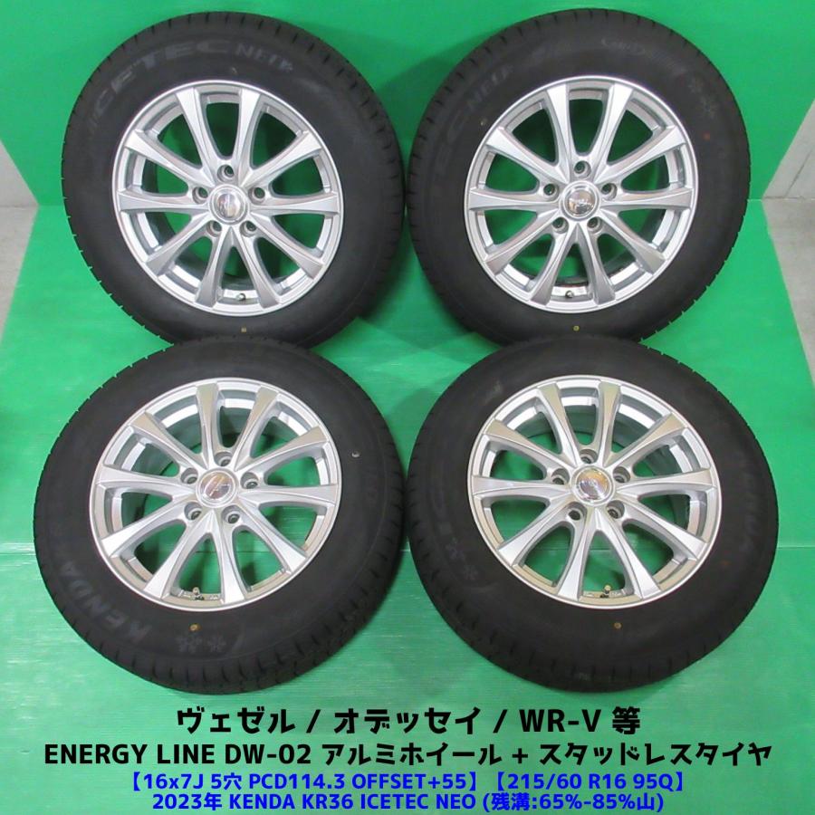 ICETEC 訳有 ヴェゼル 215/60R16 2023年スタッドレス 65%-75%山 KENDA 