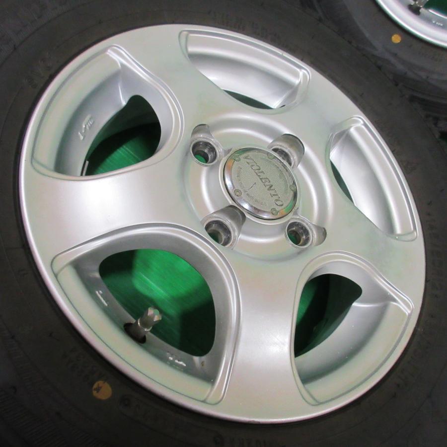 エブリイ 145/80R12 80/78 N LT 2023年超バリ山スタッドレス 90%-95%山 DUNLOP WINTERMAXX SV01 4本 4穴PCD100 4J +40 アトレー クリッパーの画像