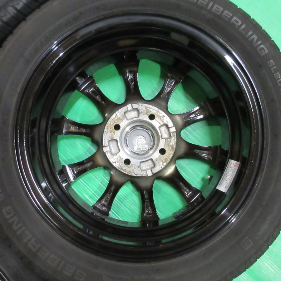 コペン 165/55R14 夏タイヤ 50%-60%山 SEIBERLING SL201 4本 4穴PCD100 +45 ルークス パレット アルト ワゴンR スティングレー 中古新潟の画像