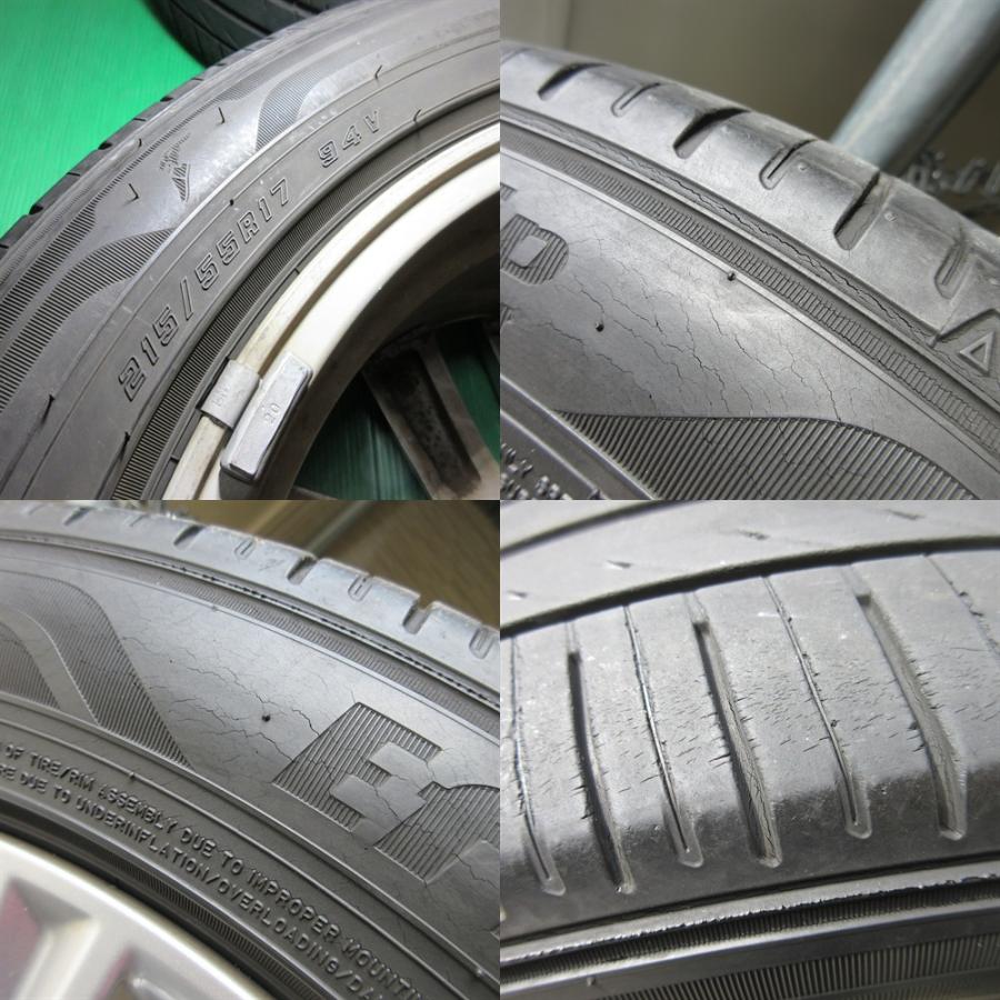 クラウン トヨタ 210系 アスリート純正 215/55R17 夏タイヤ 50%山 