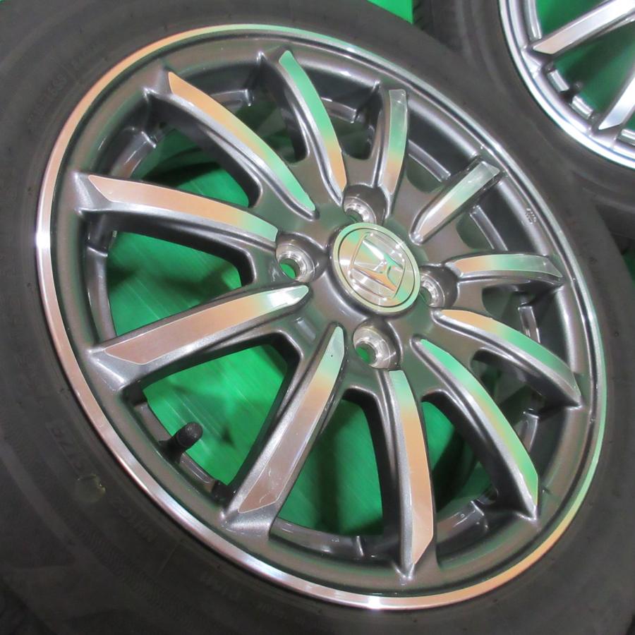 ホンダ N-WGN純正 155/65R14 夏タイヤ 40%山 BRIDGESTONE ECOPIA NH100C 4本 4穴PCD100 4.5J +40 N-BOX N-ONE 中古新潟の画像
