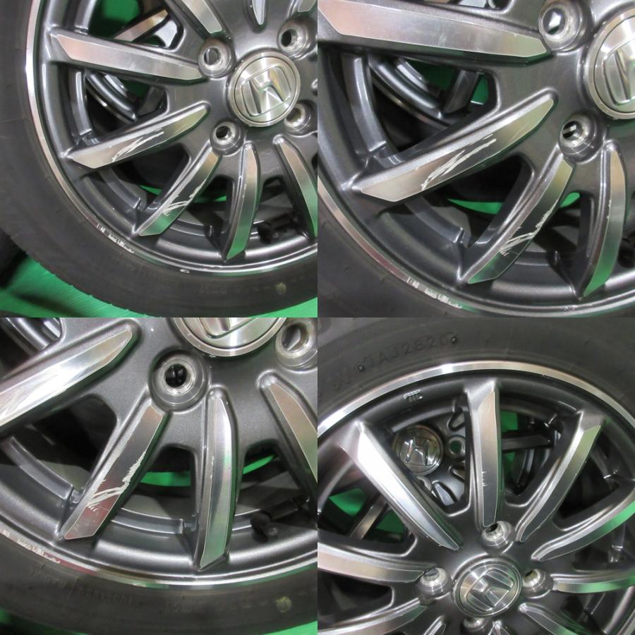 ホンダ N-WGN純正 155/65R14 夏タイヤ 40%山 BRIDGESTONE ECOPIA NH100C 4本 4穴PCD100 4.5J +40 N-BOX N-ONE 中古新潟の画像