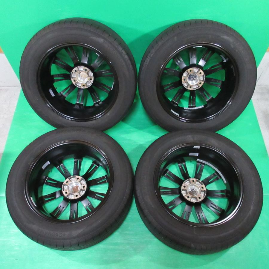 エクストレイル 225/60R18 バリ山夏タイヤ 75%-80%山 YOKOHAMA BluEarth-RV03 4本 5穴PCD114.3 7J +47 レガシィアウトバック CR-V 中古新潟の画像