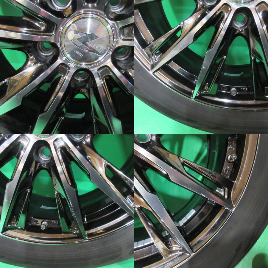 エクストレイル 225/60R18 バリ山夏タイヤ 75%-80%山 YOKOHAMA BluEarth-RV03 4本 5穴PCD114.3 7J +47 レガシィアウトバック CR-V 中古新潟の画像