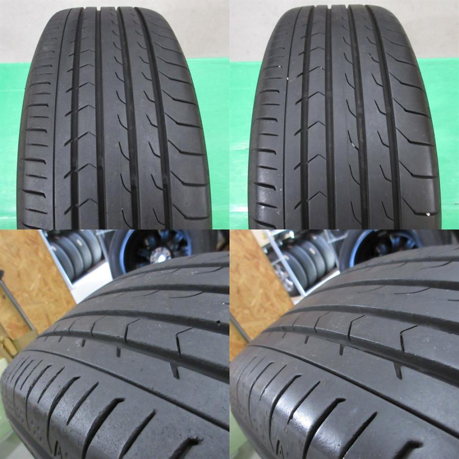 エクストレイル 225/60R18 バリ山夏タイヤ 75%-80%山 YOKOHAMA BluEarth-RV03 4本 5穴PCD114.3 7J +47 レガシィアウトバック CR-V 中古新潟の画像