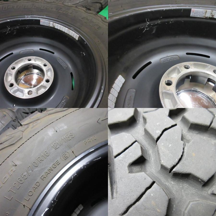 ランドクルーザープラド 265/70R16 121/118S LT 夏タイヤ 50%山 BF Goodrich All-Terrain T/A K02 4本 6穴PCD139.7 7J +15 サーフ 中古新潟の画像