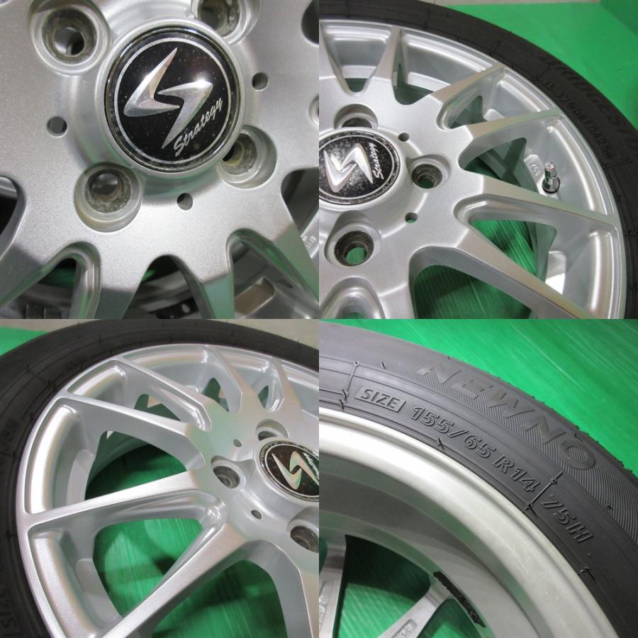 NEWNO ワゴンR 155/65R14 2025年夏タイヤ 70%-90%山 BRIDGESTONE 4本 4 