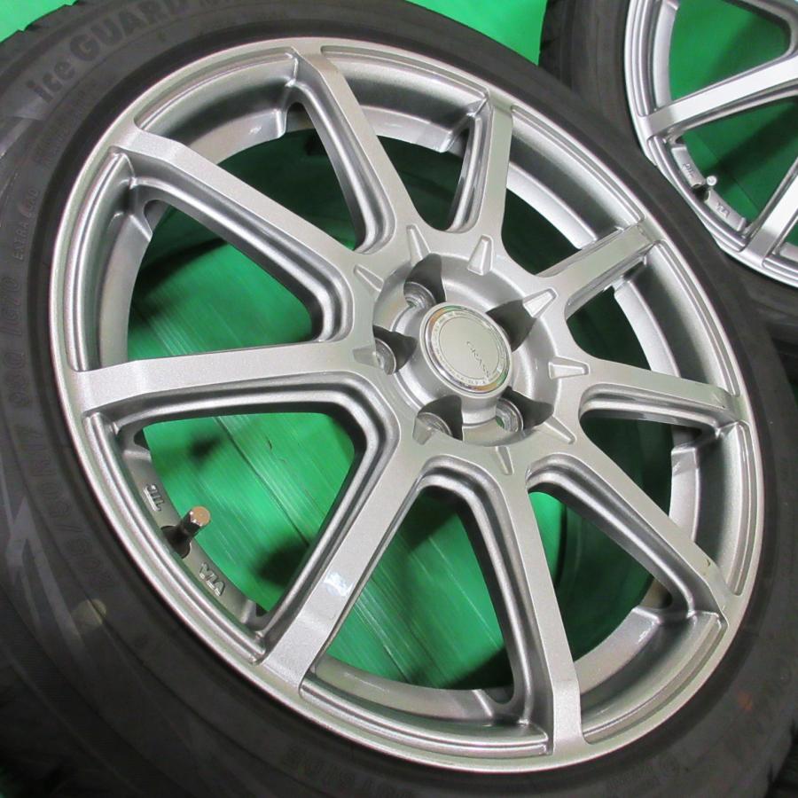 希少 インプレッサ 205/50R17 バリ山スタッドレス 80%山 YOKOHAMA iceGUARD7 4本 5穴PCD100 7J +48 中古新潟_1