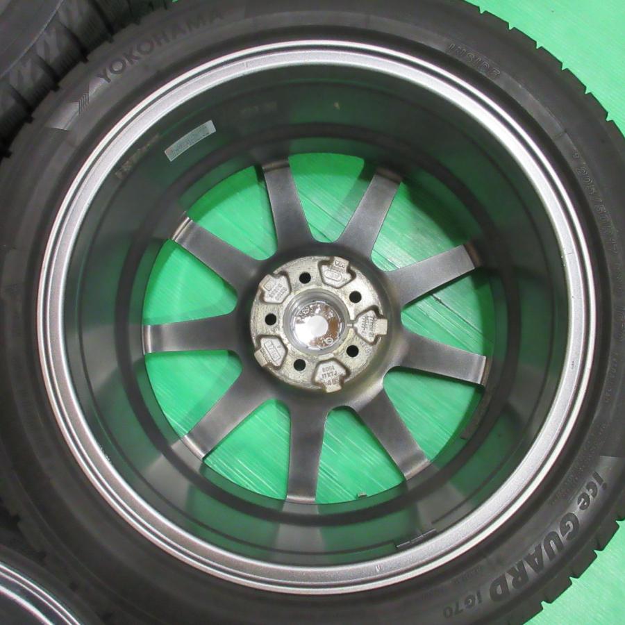 希少 インプレッサ 205/50R17 バリ山スタッドレス 80%山 YOKOHAMA iceGUARD7 4本 5穴PCD100 7J +48 中古新潟_3