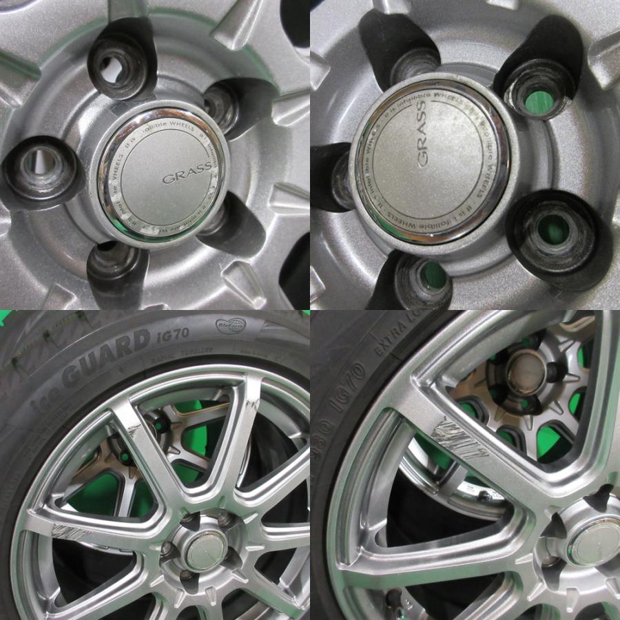 希少 インプレッサ 205/50R17 バリ山スタッドレス 80%山 YOKOHAMA iceGUARD7 4本 5穴PCD100 7J +48 中古新潟_4