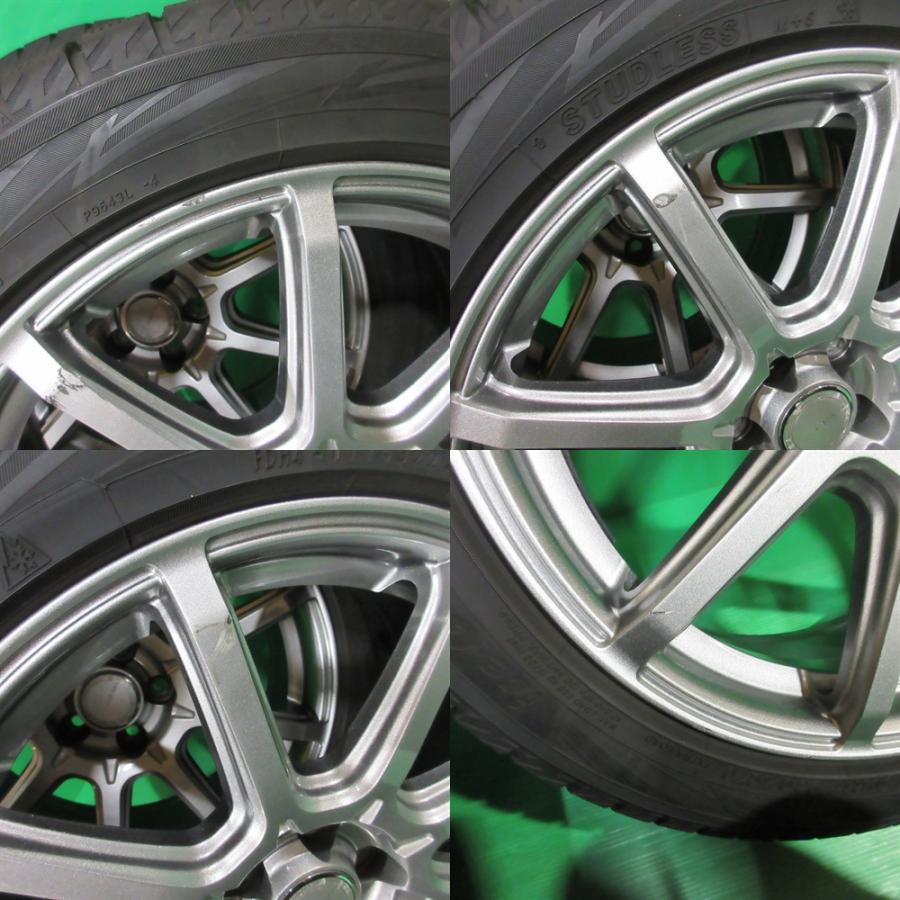 希少 インプレッサ 205/50R17 バリ山スタッドレス 80%山 YOKOHAMA iceGUARD7 4本 5穴PCD100 7J +48 中古新潟_5