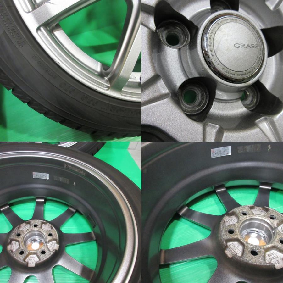 希少 インプレッサ 205/50R17 バリ山スタッドレス 80%山 YOKOHAMA iceGUARD7 4本 5穴PCD100 7J +48 中古新潟_6