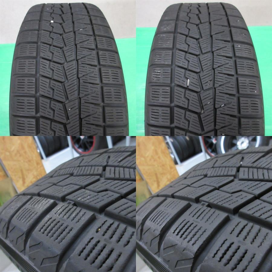 希少 インプレッサ 205/50R17 バリ山スタッドレス 80%山 YOKOHAMA iceGUARD7 4本 5穴PCD100 7J +48 中古新潟_8
