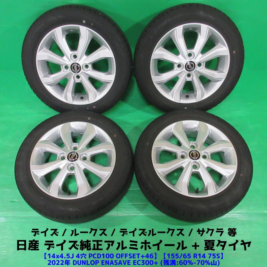 車 サクラ デイズ モコ ルークス 日産 軽自動車 155/65R14 2021年製