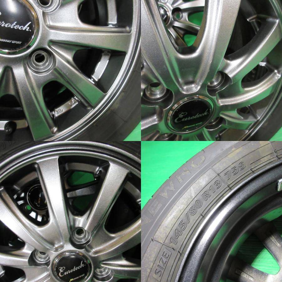 NEWNO 良品 アルト 145/80R13 2023年バリ山夏タイヤ 80%-85%山