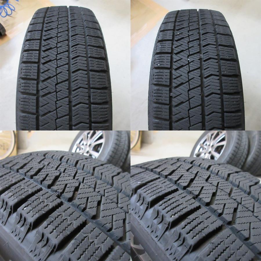 プリウス 195/65R15 2024年スタッドレス 75%山 BRIDGESTONE BLIZZAK VRX2 4本 5穴PCD100 6J +43 ウィッシュ カローラツーリング 中古新潟 | ブリザック VRX2 | 08