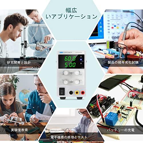 STP 安定化電源 可変直流電源 0-60V 0-5A 4桁電圧・電流表示