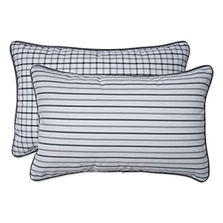 Pillow Perfect Outdoor/Indoor Austin Nash Pewter Lumbar Pillows, 11.5