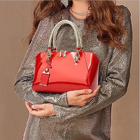 ZiMing Glossy Patent Leather Handbags for Women Top Handle Purse Satchel Bag Stylish Handbag Medium Tote Bags Shoulder Bag