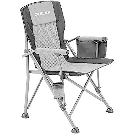 激安正規品 Camping Back High XGEAR Chair 並行輸入品 wi Chair Camp Portable Chair Folding Arm Hard アウトドアチェア