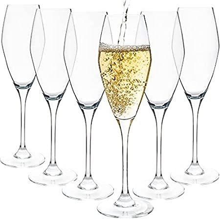 今年の新作から定番まで！ Glasses Champagne Set 並行輸入品 Sp Elegant Flutes, Champagne Tulip Crystal oz 9 6, of アルコールグラス