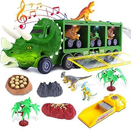 当社の Dinosaur 並行輸入品 for Sound Light with Set Toys Dinosaur Kids for Carrier Trucks Toy 乗用玩具一般