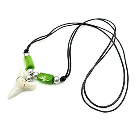 純正mako サメの歯ペンダント サーファービーズコードネックレス メンズ レディース Da253 並行輸入品 無料配達