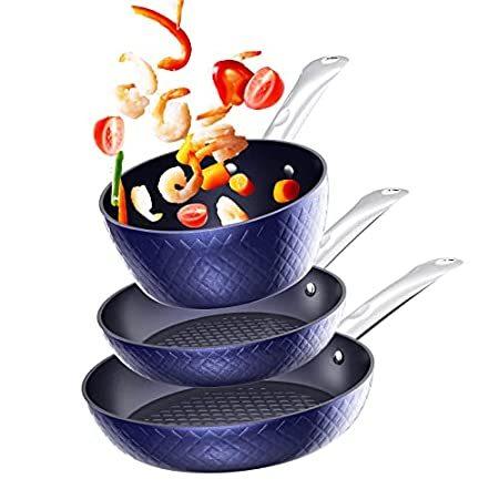 激安単価で 鍋&フライパンセット ノンスティック調理器具… 並行輸入品 フライパン