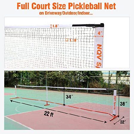 NQV Pickleball Set with Net,Pickleball Set,Pickleball Set with Paddles and Net,Pickleball Net Portable Outdoor Indoor Regulation Size.4 U 並行輸入品