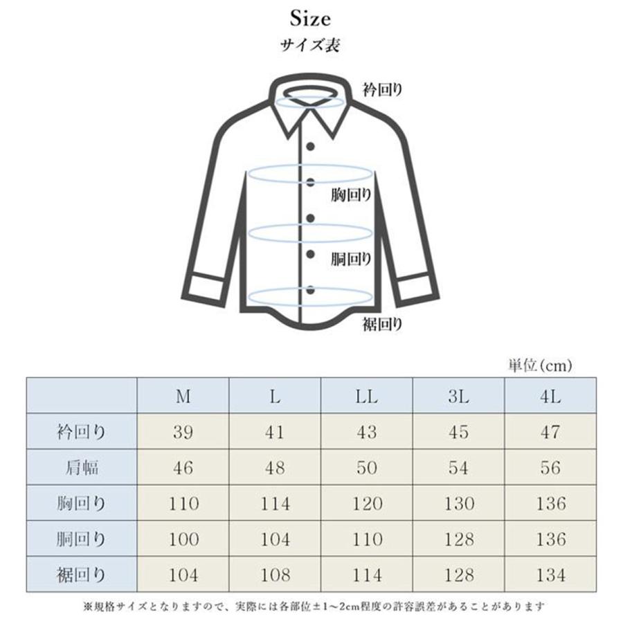 ワイシャツ 【半袖】 メンズ 3L 4L 大寸 大きいサイズ 形態安定 Yシャツ ボタンダウン 白 ホワイト ストライプ メール便送料無料｜yshirts-kobo｜15