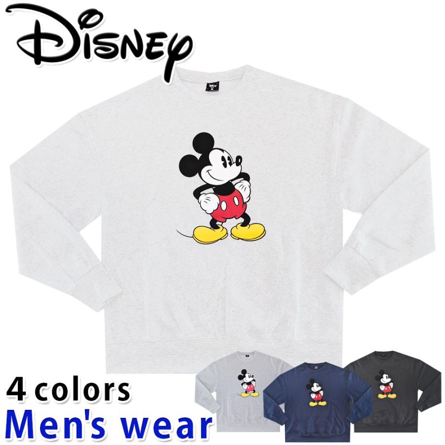 ディズニー 裏起毛 トレーナー メンズ ワイド ミッキー マウス