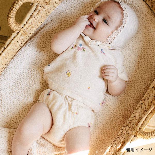 [新品未使用]bebe organic ベビーセットアップ オーガニックコットン ベビーパイルセットアップ Bea Bebe Organic