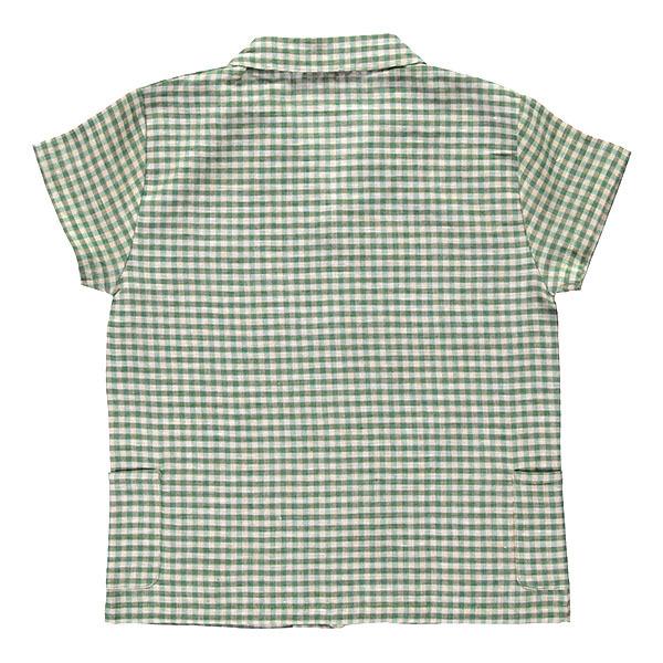 オーガニックコットン＆リネン キッズ半袖シャツ Uma Bebe Organic 
