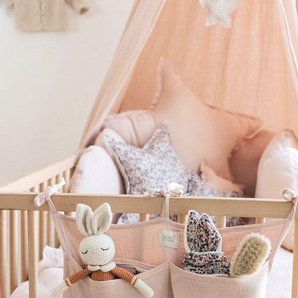 オーガニックコットン ベビーベッド用ライナーLittleCloud BabyShower