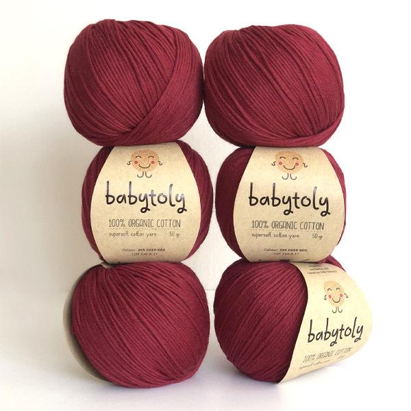 オーガニックコットン Supersoft Cotton yarn 50g DeepRed Babytoly｜yshopharmo｜08