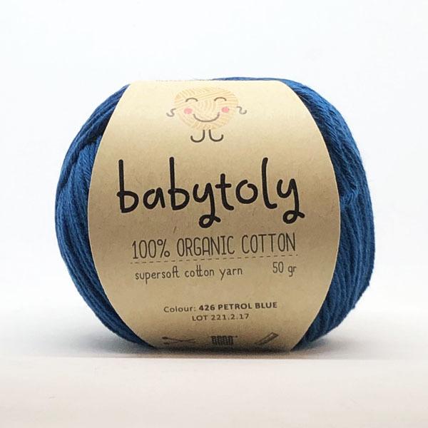 オーガニックコットン Supersoft Cotton yarn 50g Petrolblue Babytoly｜yshopharmo｜03